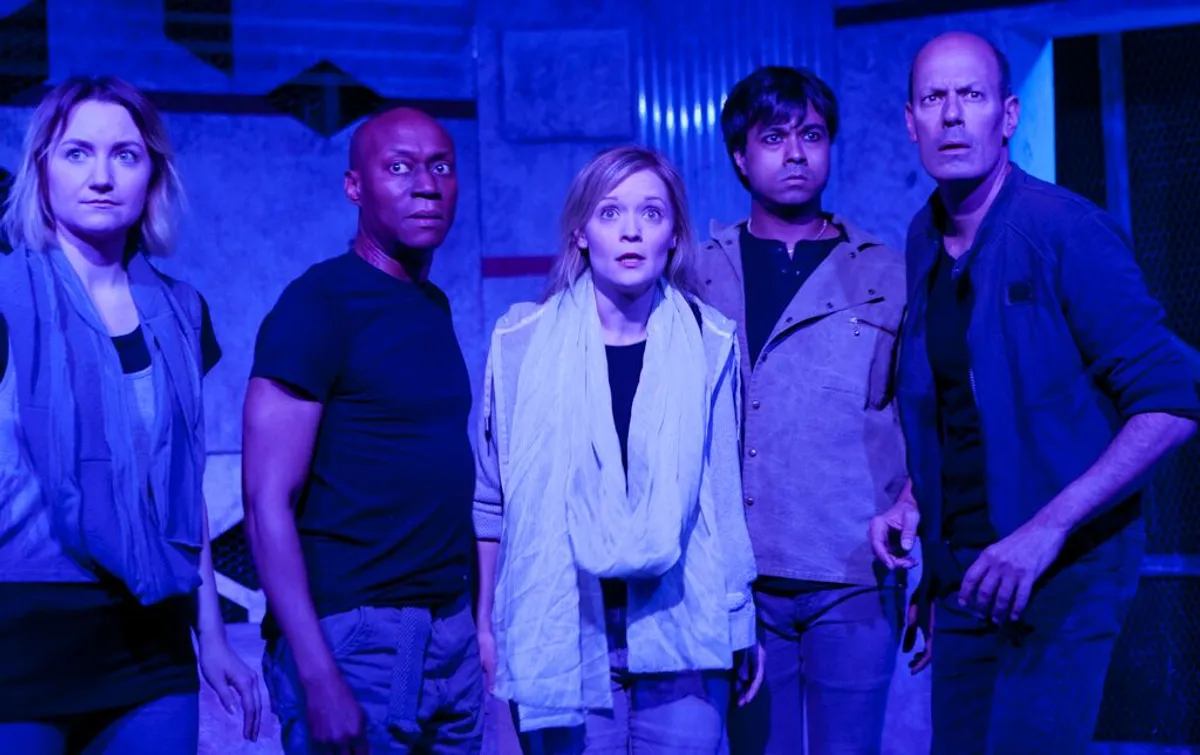 Photo by Isaiah Tanenbaum. Pictured: Anna Rahn Bazán, Daryl Lathon, Alisha Spielmann, Debargo Senyal, Arthur Alisi.