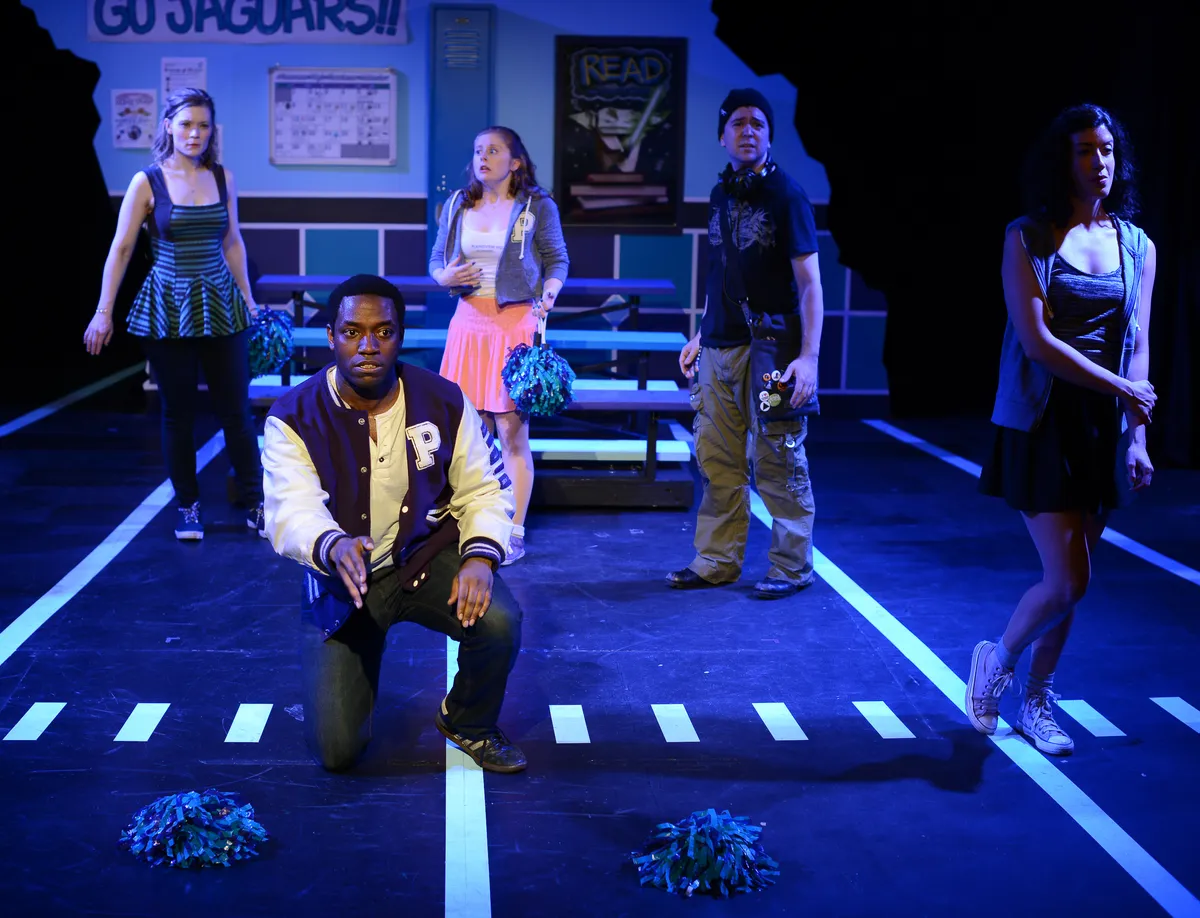 Photo by Deborah Alexander. Pictured: Alisha Spielmann, Chinaza Uche, Becky Byers, Isaiah Tanenbaum, Sol Crespo.