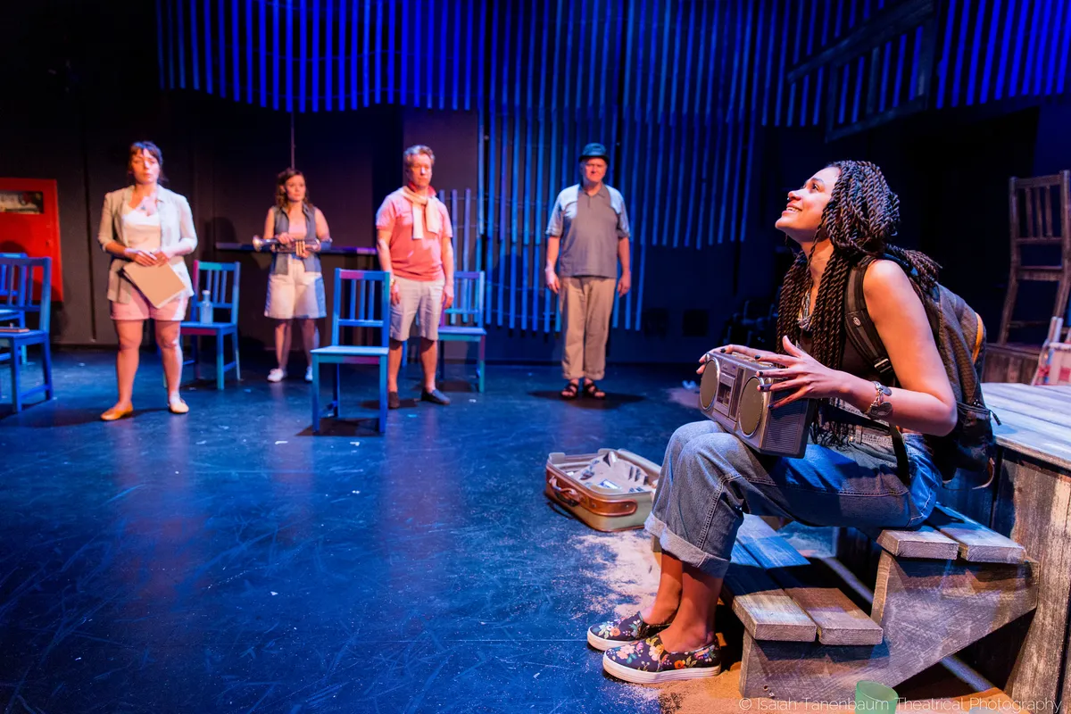 Photo by Isaiah Tanenbaum. Pictured: Emily Hartford, Alisha Spielmann, John enartz, Morgan McGuire.